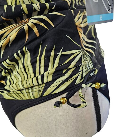 Your Best Look Womens Swimsuit Tankini w/ Coverup Size 8 Tropical Resort - Picture 2 of 16